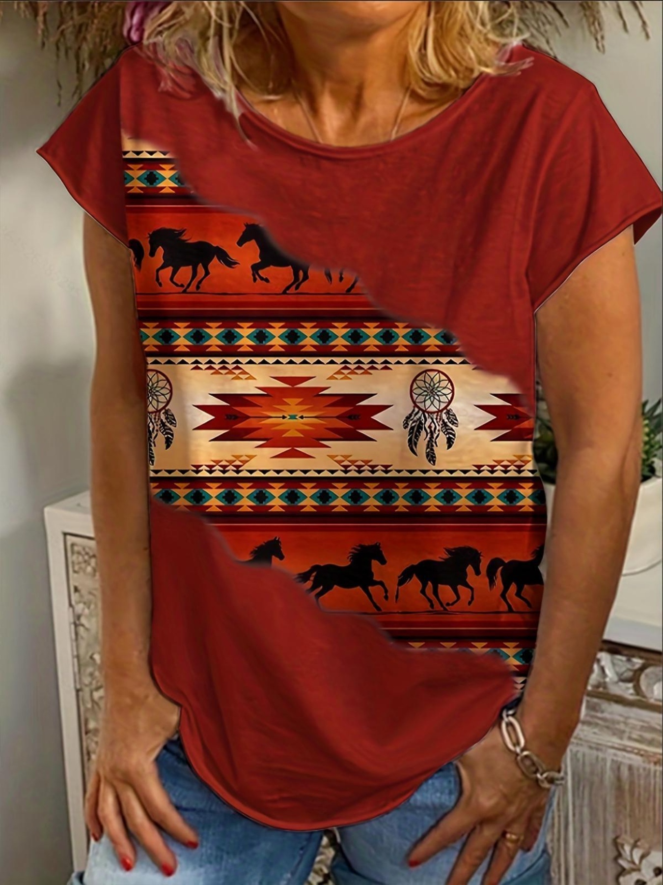 EHQJNJ Camisole Women Casual Aztec Print Round Neck Shirts Sleeveless Vest  Tops Loose Splice T Shirts Black Tank Top Woman Crop Velvet Womens Camisole