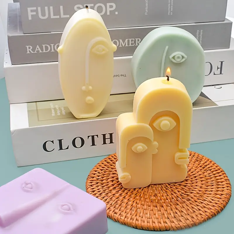 Silicone Molds For Making Candles Half face Candle Silicone - Temu
