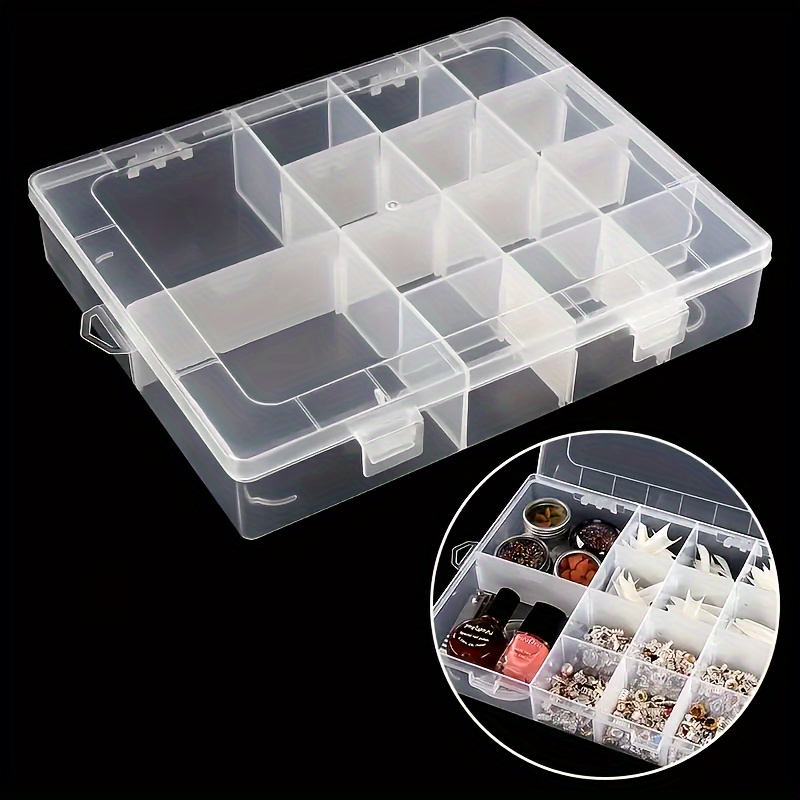Plastic Storage Box Finishing Storage Box With Adjustable - Temu