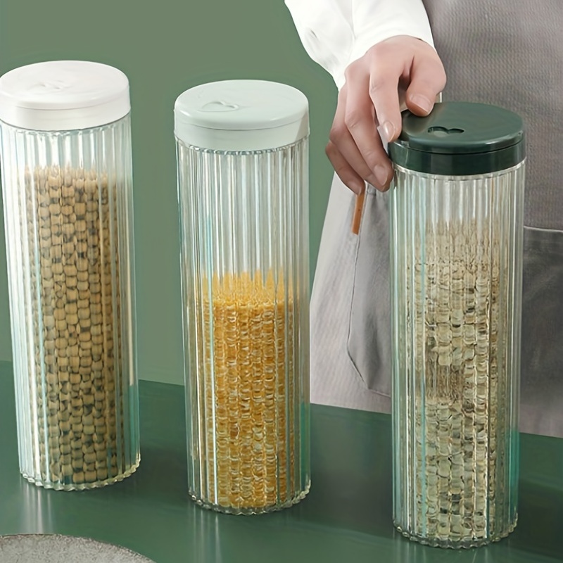 Vertical Striped Food Storage Containers With Lids Clear - Temu
