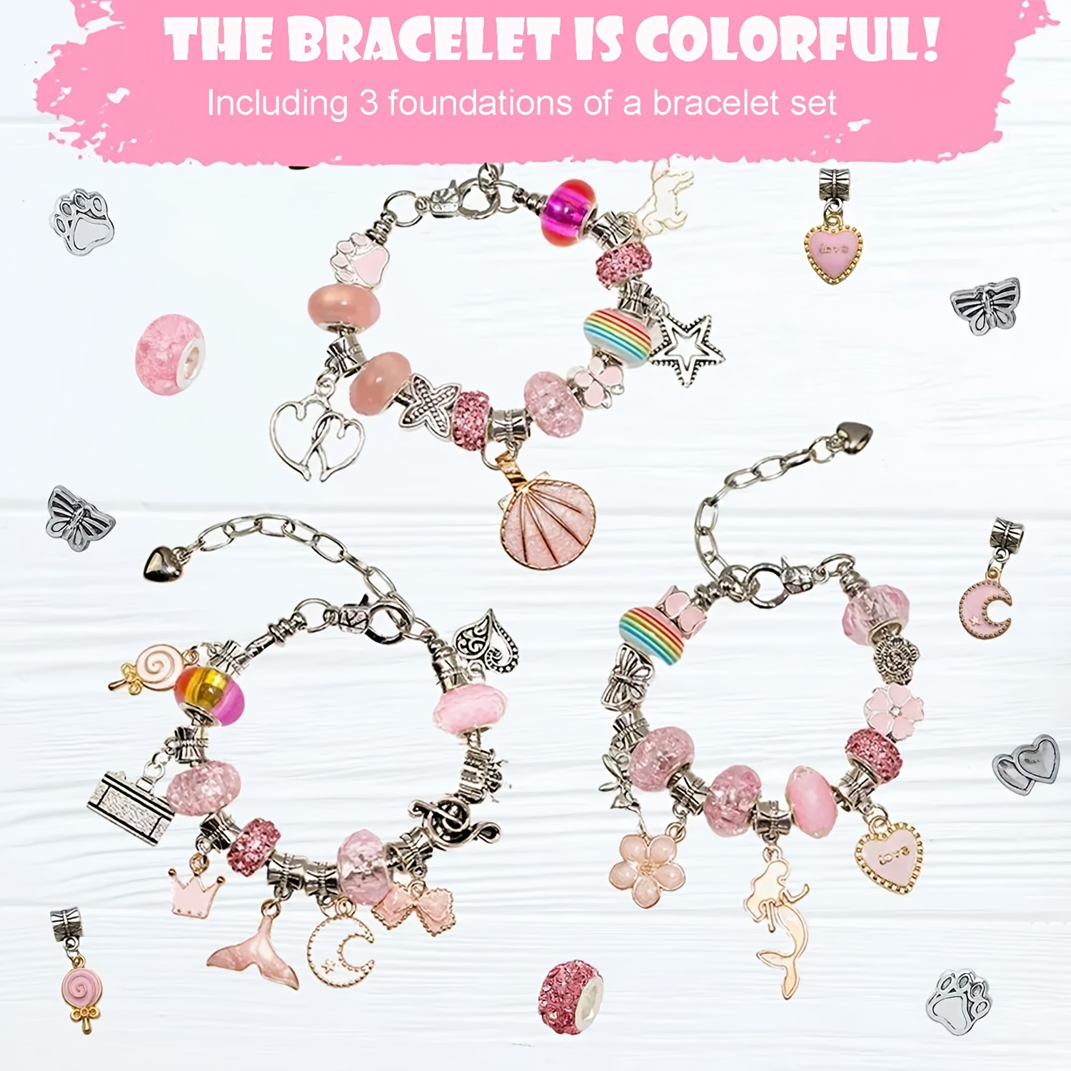 Beads, Unicorn/Mermaid Crafts Gifts Set Jewelry Set Bracelet