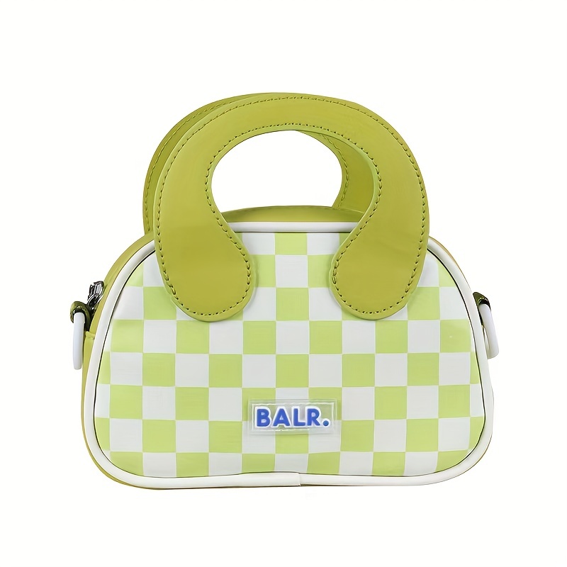 Girls Plaid Handbag Casual Shoulder Bag