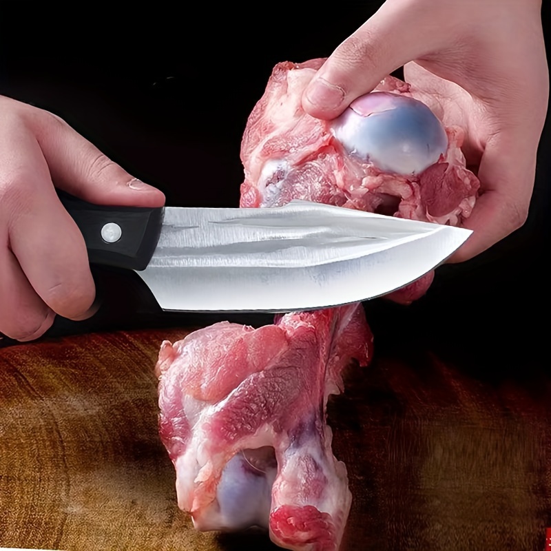 Hand-held Meat Cleaver Barbecue Knife Multi-functional Meat Knife Cutting  Knife Steak Fruit Knife Pure Hand-forged Knife