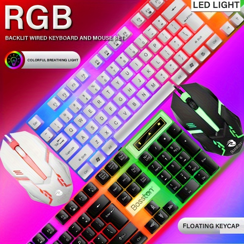 Wired Rgb Backlit Gaming Keyboard And Mouse Combo Gaming - Temu Chile