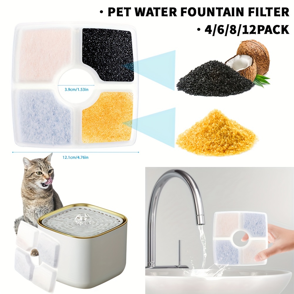 Cat Water Fountain Filter Ersatz 8 Pack Cat Water Fountain - Temu