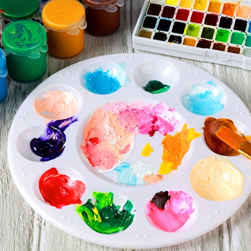  10 bandejas de plástico multicolor para arte, bandeja