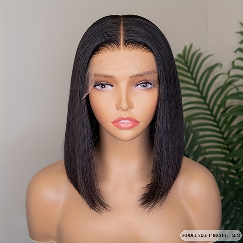 T Part Lace Front Wigs Short Straight Bob Human Hair Wigs Temu