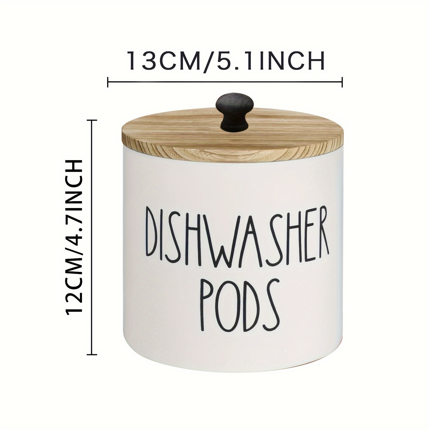 Farmhouse Dishwasher Pods Container with Lid – Metal Dishwasher Pod Holder  for Kitchen Organization, Dish Pods Storage Box Holds Over 100 Pacs