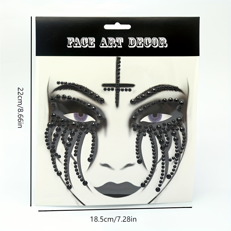 Halloween Face Gem Stickers Fluorescent DIY Party Cosplay Face Paint