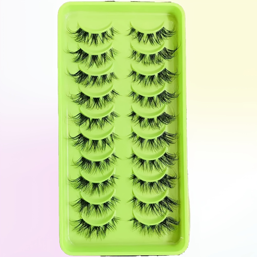 10 Pairs Natural 3D Faux Mink Short False Eyelashes