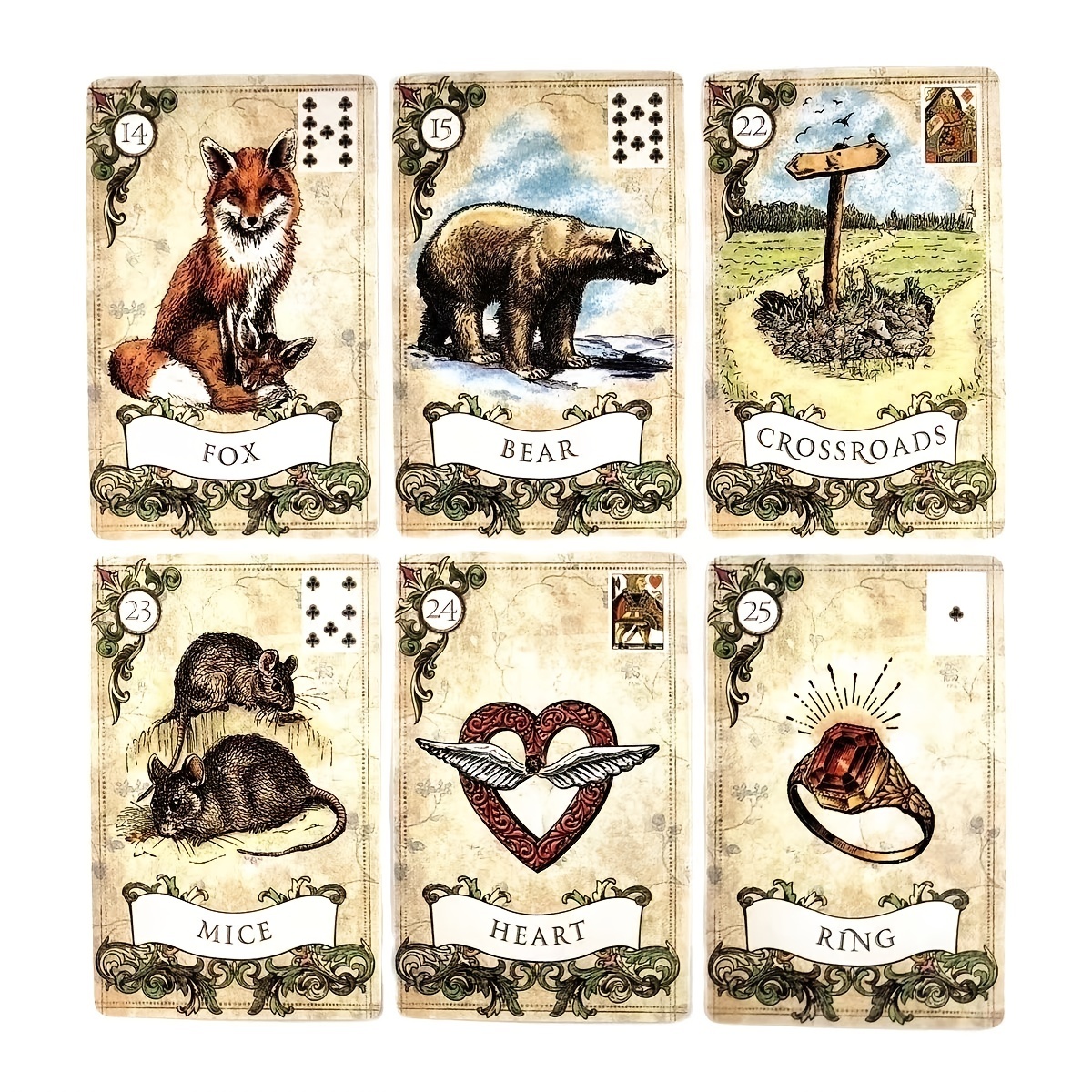 Vintage Lenormand Tarot Deck: An Oracle of Fortune Telling and Board Games