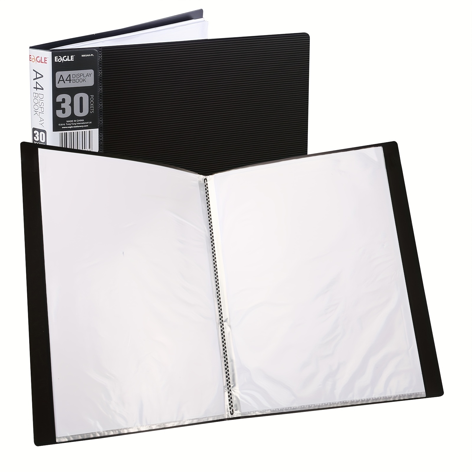 Binder with Plastic Sleeves 24-Pocket - Presentation Book 8.5X11 (Aqua),  Portfolio Folder with 8.5 X 11 Sheet Protectors, Displays 48 Pages Letter