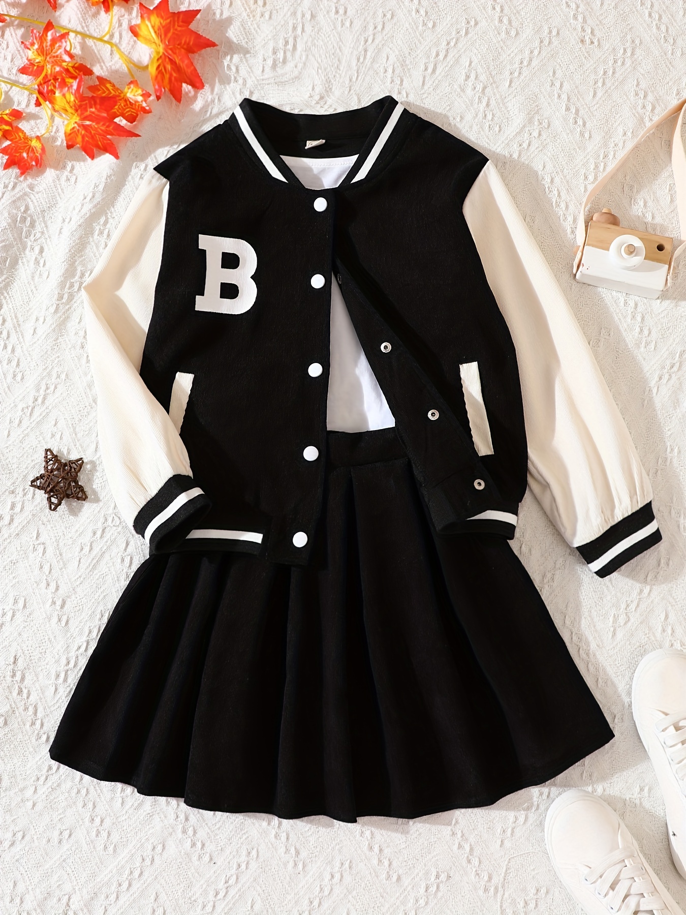 Boys Hip Hop Girls Leather Jacket +Jogger Pants Two-Piece Sets Kids Sequins  Street Dance Skirt Outfits Teens Shining Child Costume Streetwear