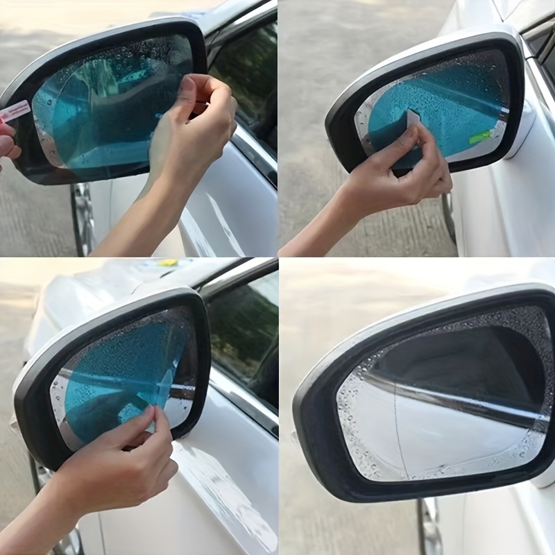 2STK Regenschutz Fenster Folie Anti-beschlag Wasserfest Auto Rückspiegel  Schutz