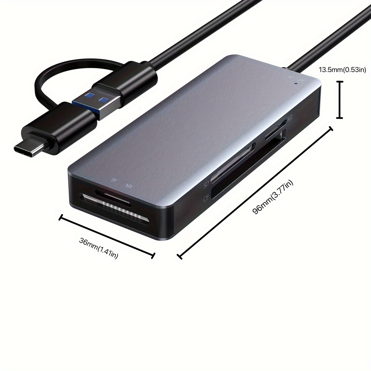 USB C USB3.0 SD カードリーダー SD/CF/Micro SD/MS/M2 用 5 In 1