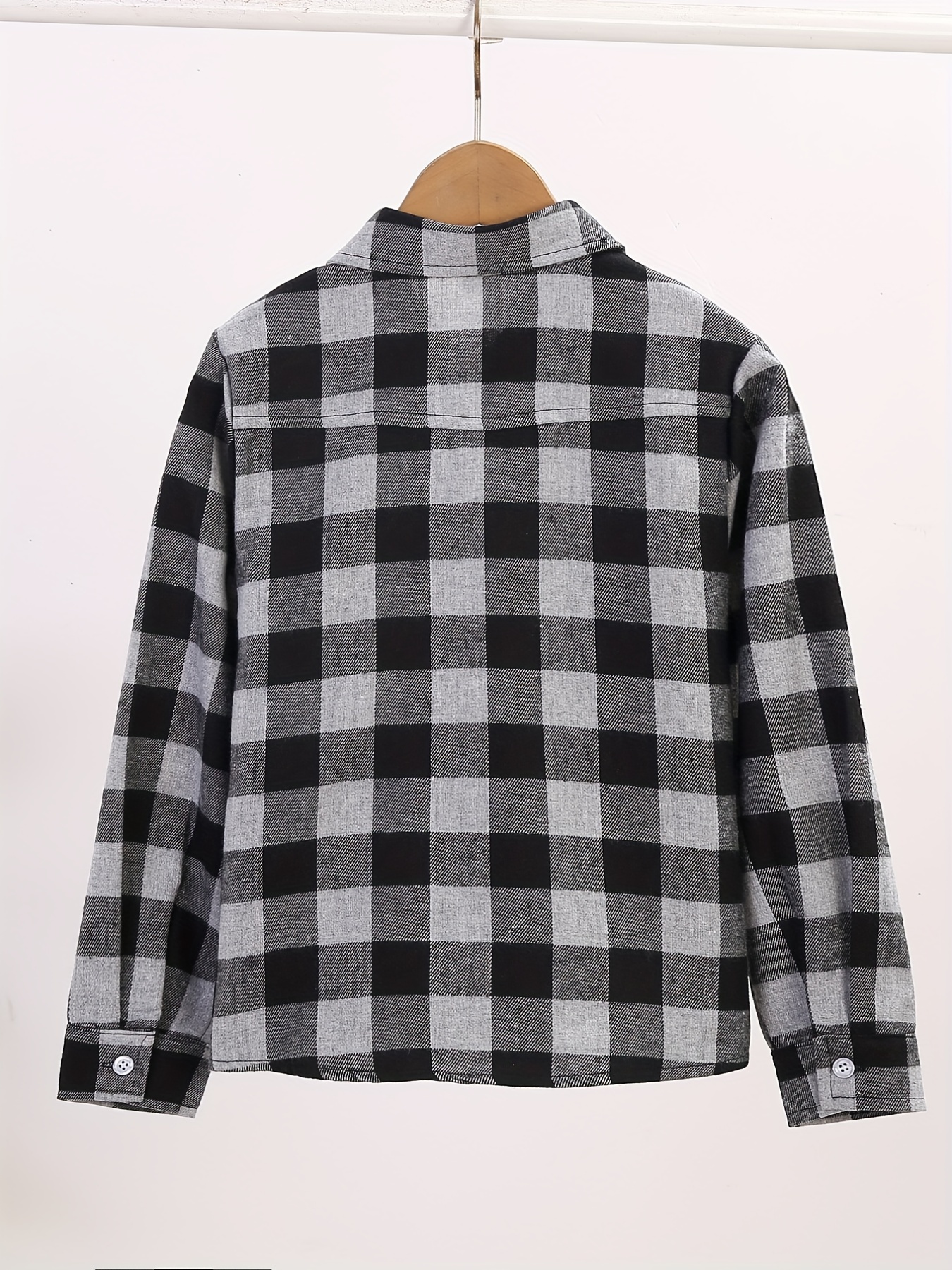 Boys Plaid Shirts Long Sleeve Tops Spring Fall Outwear Jacket