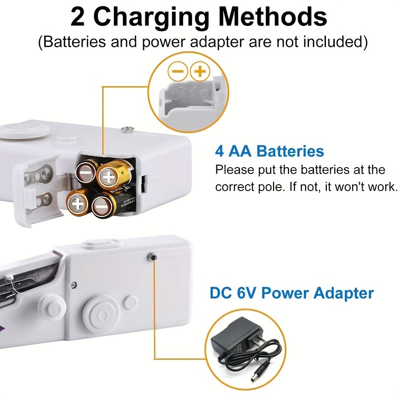  Handheld Sewing Machine, 6Pcs Anti Rust Mini Portable