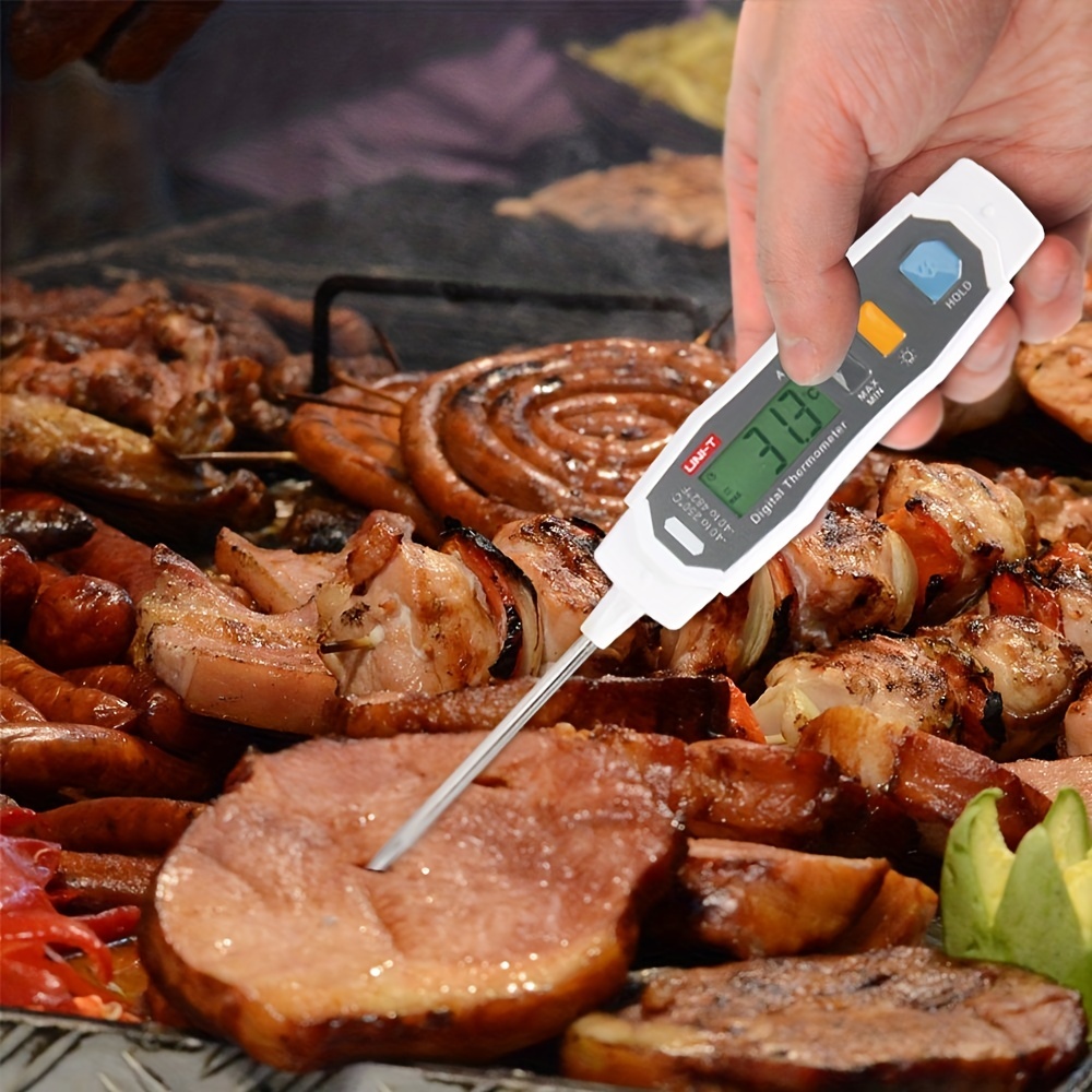 Digital Meat Thermometer Cooking Food Kitchen BBQ Probe Water Milk Oil  Liquid Oven Digital Temperaure Sensor Meter Thermocouple Color: white