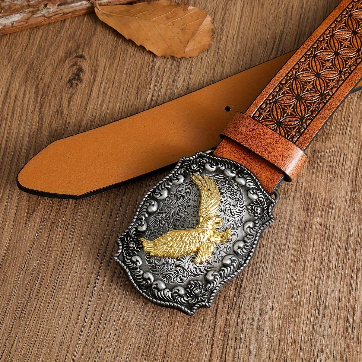 Bai You Mei American Mens Western Cowboy Style Fly Eagle Belt