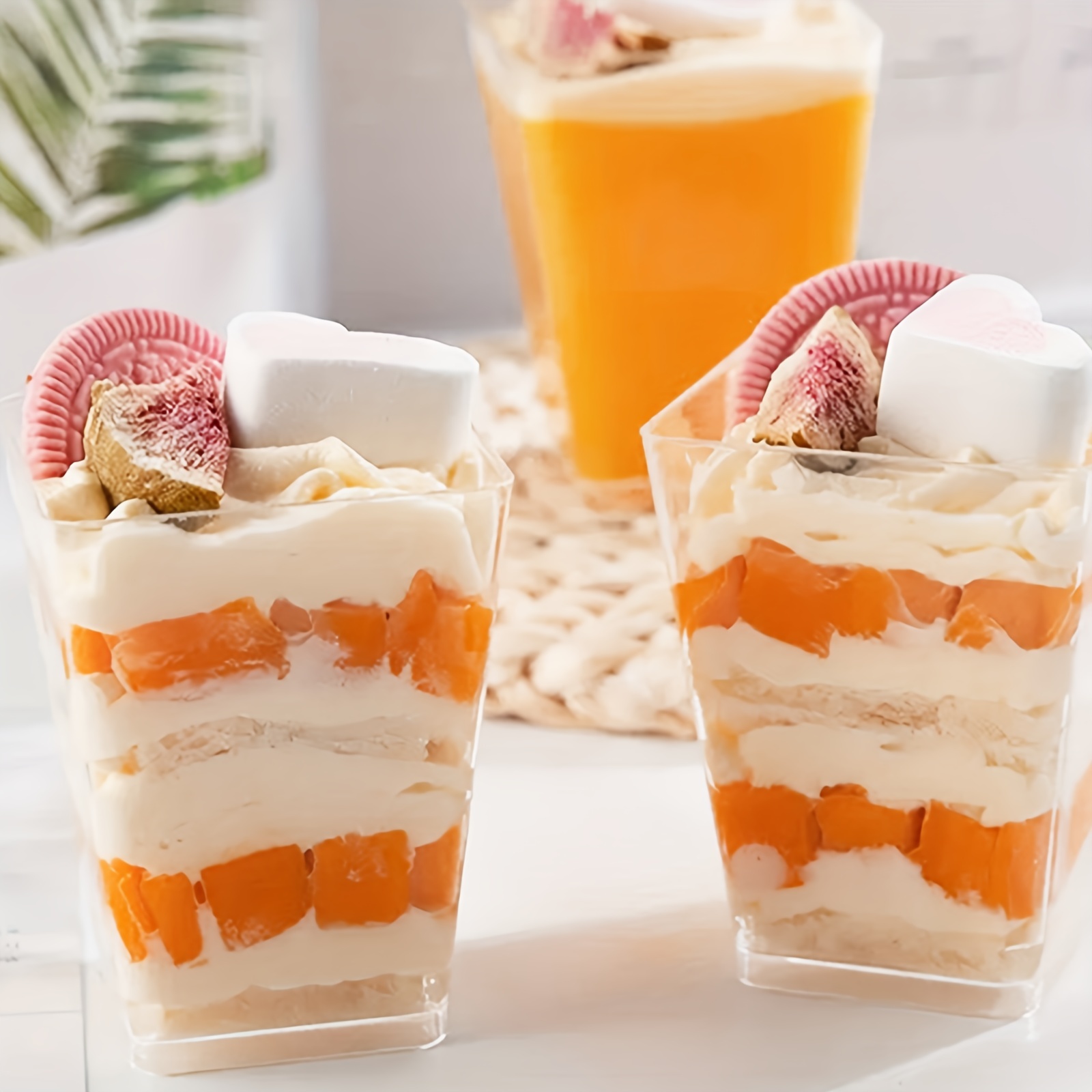 Mini Dessert Cups With Spoons Plastic Parfait Appetizer Cup - Temu