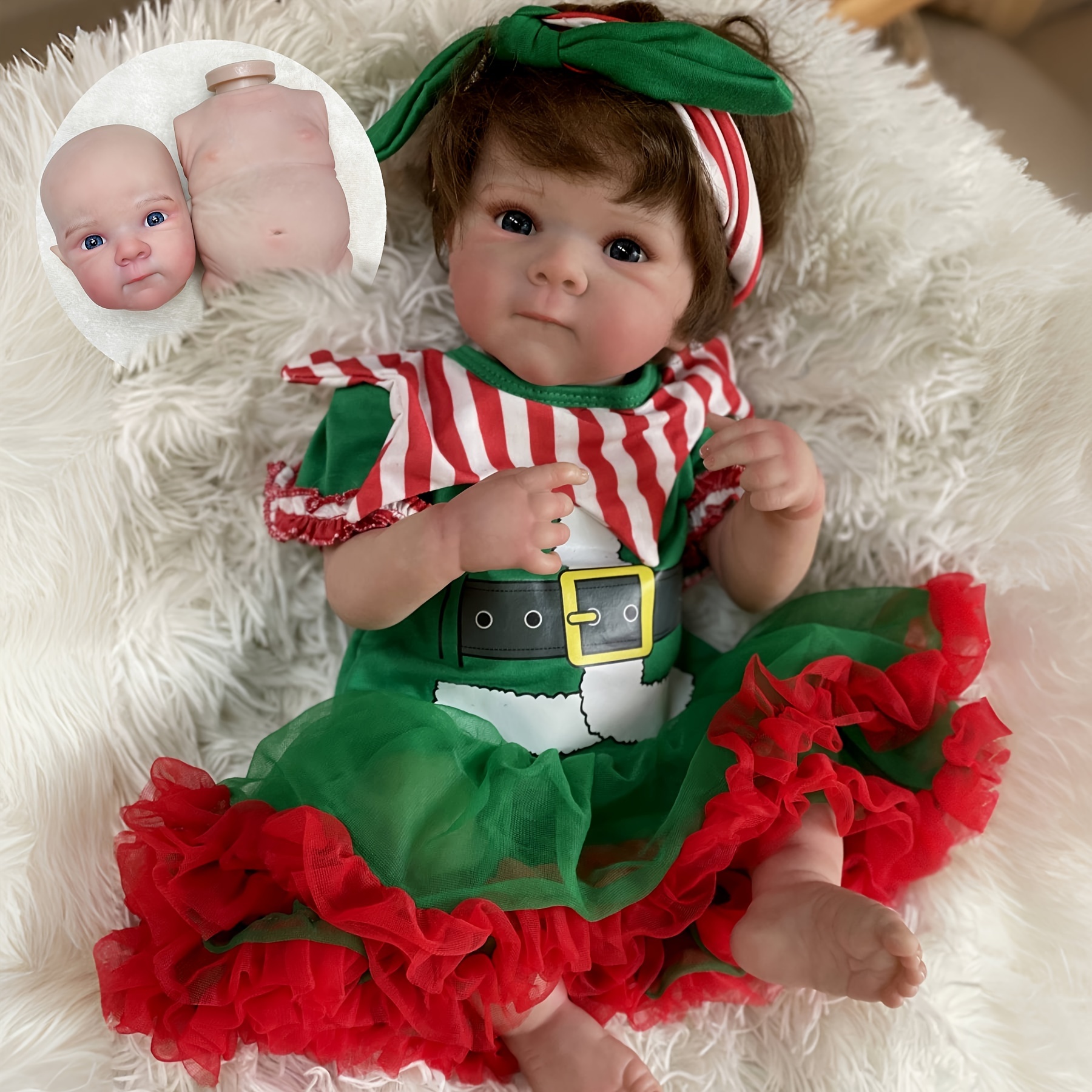 20cm Girl Reborn Baby Toys Full Silicone Body Cute Mini Bebe Reborn Dolls  Children Vinyl Doll Waterproof Bath Toy Christmas Gift