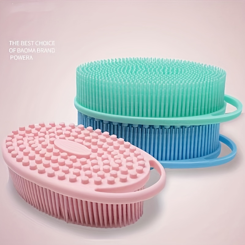 1 Bath And Shampoo Brush Silicone Body Scrubber For Use In - Temu