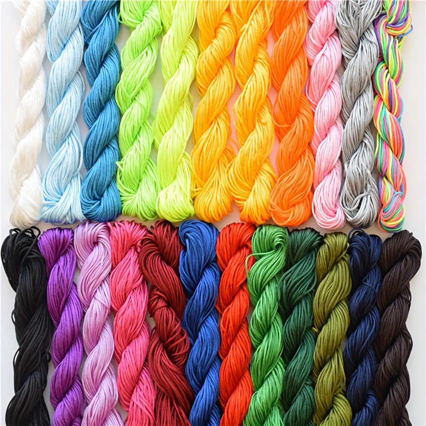 30 Styles Nylon Knot Tassel Rope Colorful Thread Jewelry - Temu Canada