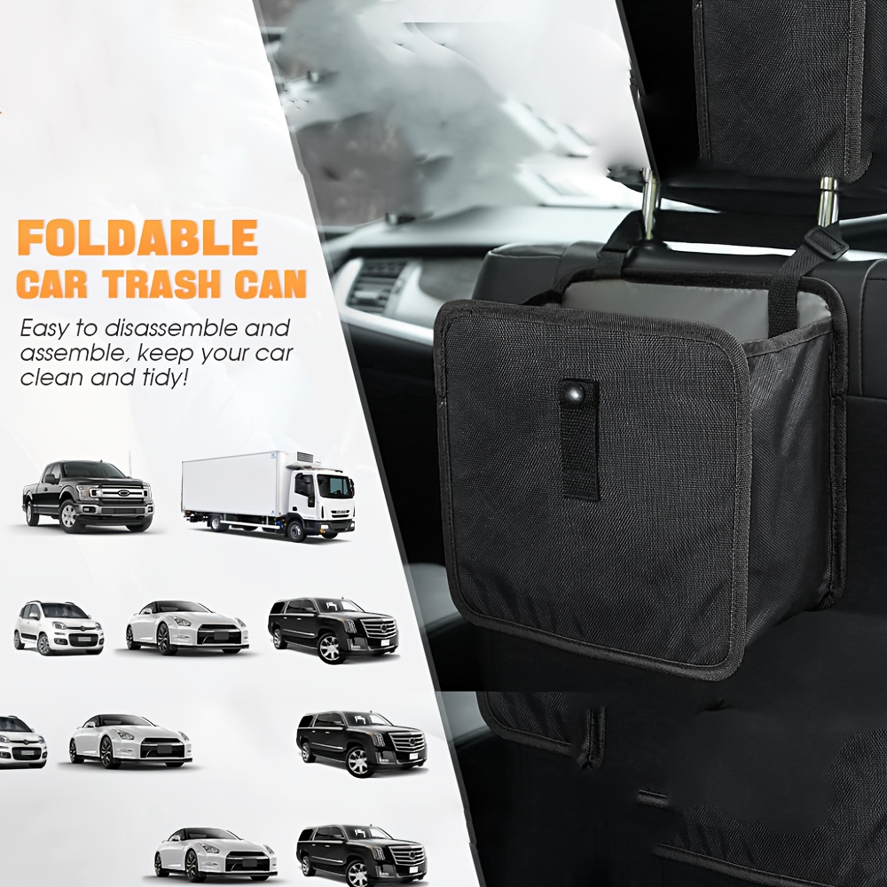  Tartan Coffee Brown Plaid Car Trash Can for Back Seat  Waterproof Vehicle Odor Blocking Hanging Trash Bag for SUV, Minivan, &  Truck Clean : Automotive