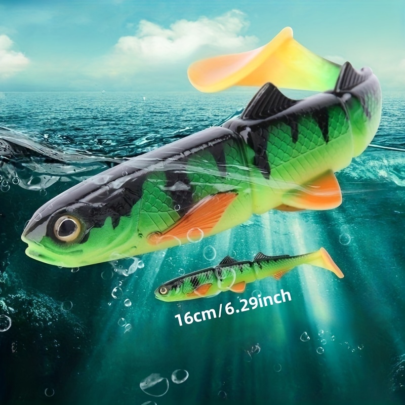 3 jointed Soft Plastic Bait Swimming Paddle Tail Simulation - Temu