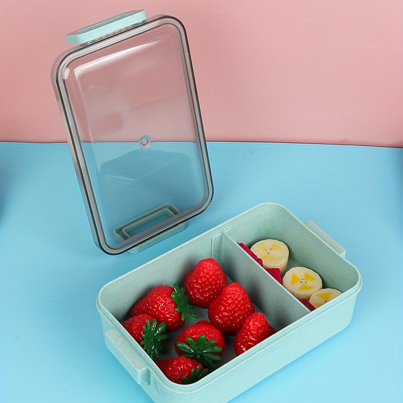 Single Layer Wheat Straw Lunch Box Leakproof Food Container