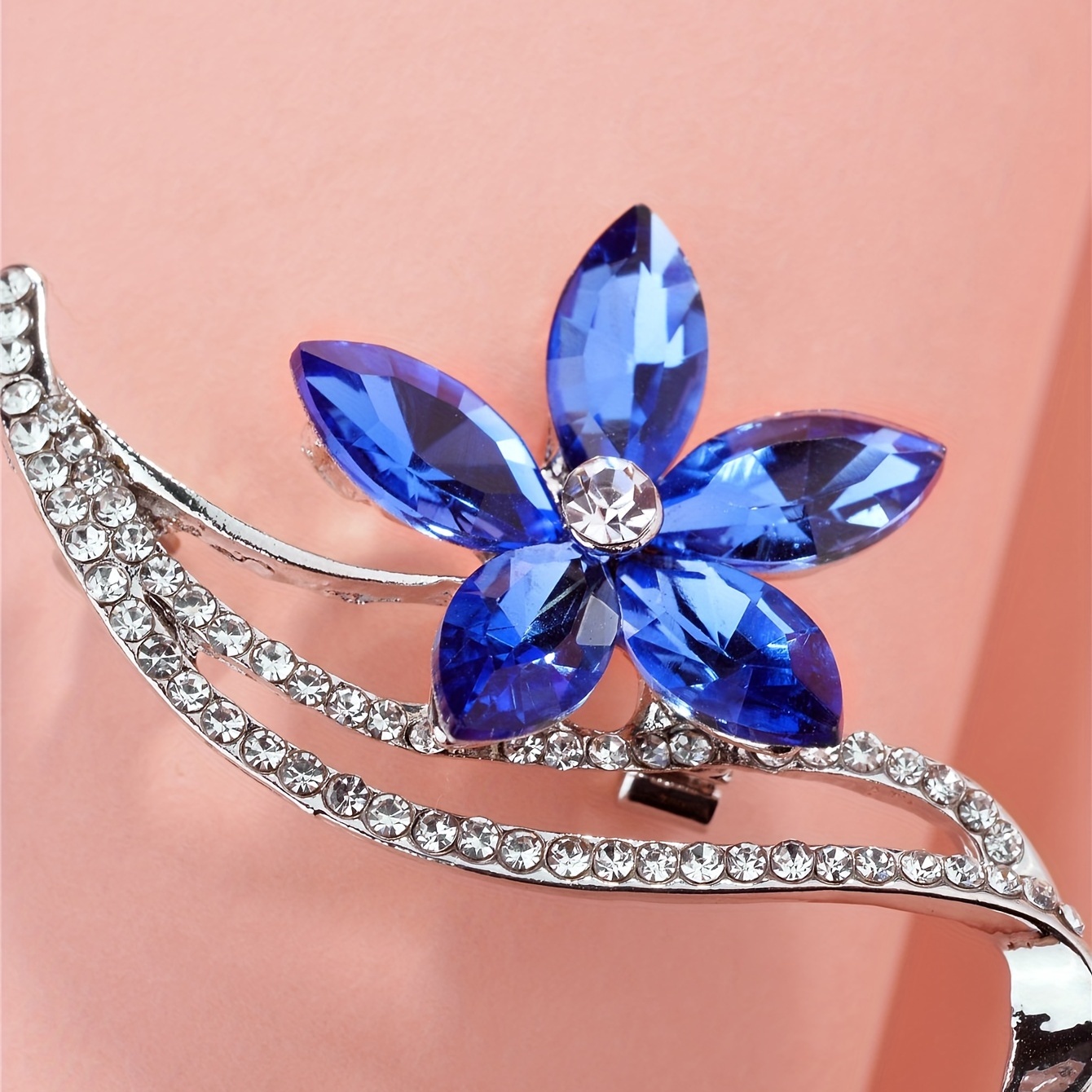 Rhinestone Flower Brooches Pins Corsage Scarf Clips Elegant Safety Pin Women Girls Vintage Clothing Decoration,$0.89,Blue,Temu