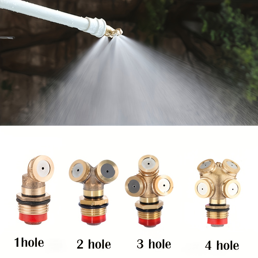 10pcs Atomizing Sprinkler Nozzle,1/2 inch Garden Misting Emitters  Adjustable 360 Degree Agricultural Lawn Watering Universal Nozzle  Irrigation Micro