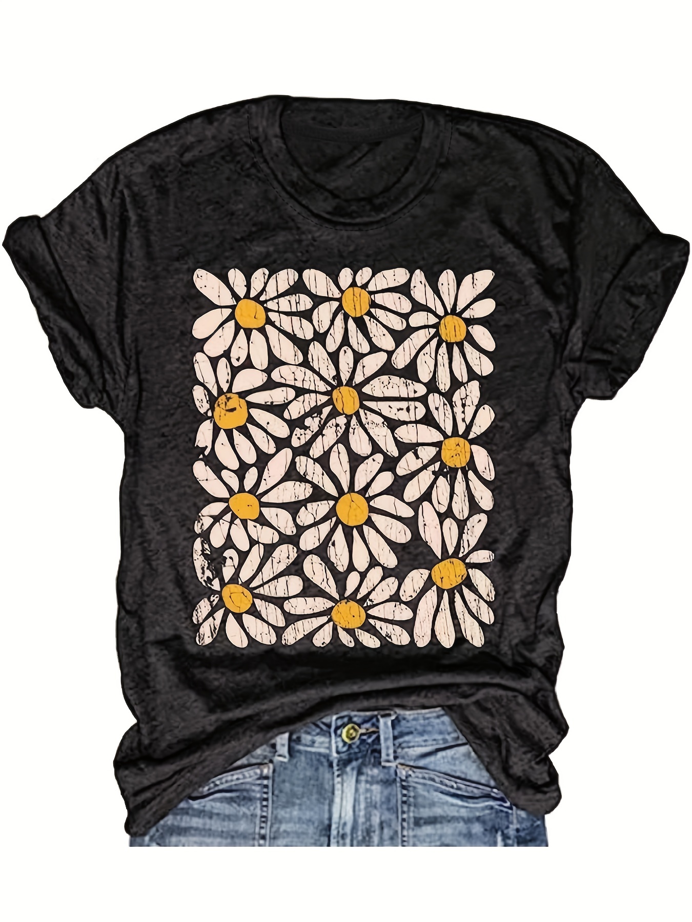 Women's Botanical Tshirt Plant Graphic Wild Flower Shirt Vintage Floral  Clothing Tee - Temu