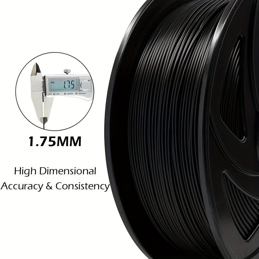 SUNLU PLA Carbon Firber Filament 1.75mm Black 1KG Spool for 3D Printer +/-  0.02