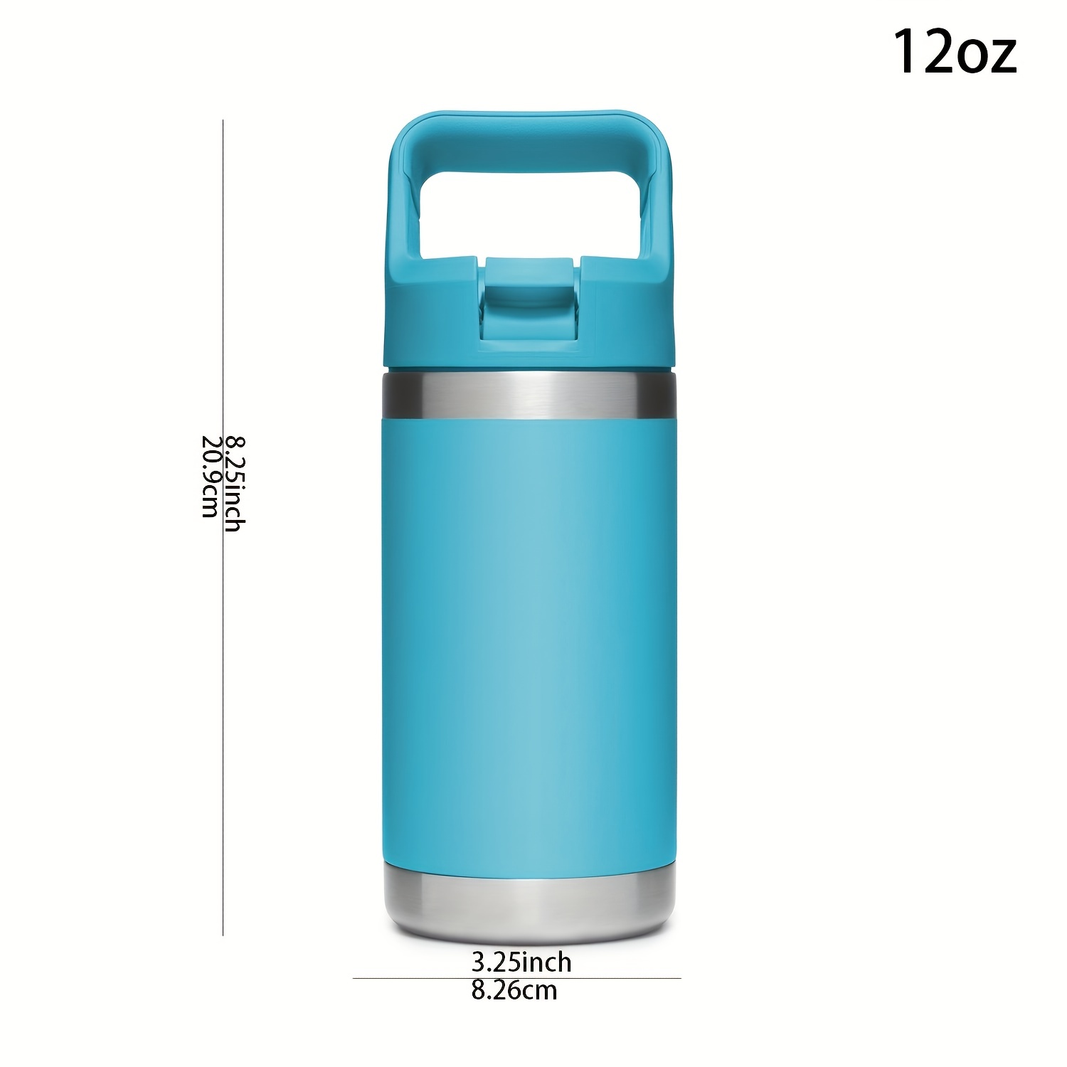 Double Layer Stainless Steel Insulated Cup With Handle And Straw - Perfect  For Outdoor Camping And Travel - Temu