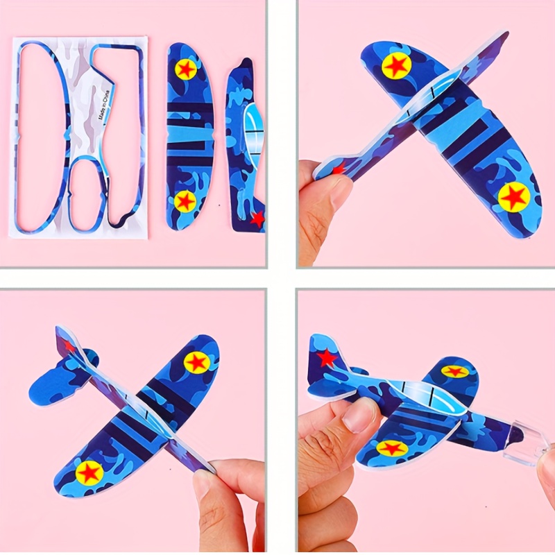 Airplane Toy for Kids Stocking Stuffers for Boys Girls Throwing Foam  Airplane Glider Plane Outdoor Sport Toys Gift for 3 4 5 6 7 8 Years Old