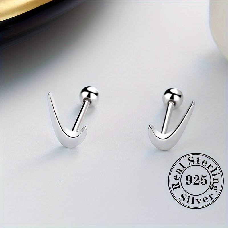 925 Sterling Silver Earrings Hook Earline French Line Hook - Temu