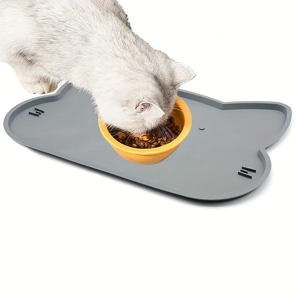 Cat Head Shaped Pet Food Mat, Silicone Waterproof Non-slip Cat Feeding Mat  Cat Bowl Mat With Raised Edge, Pet Placemat - Temu