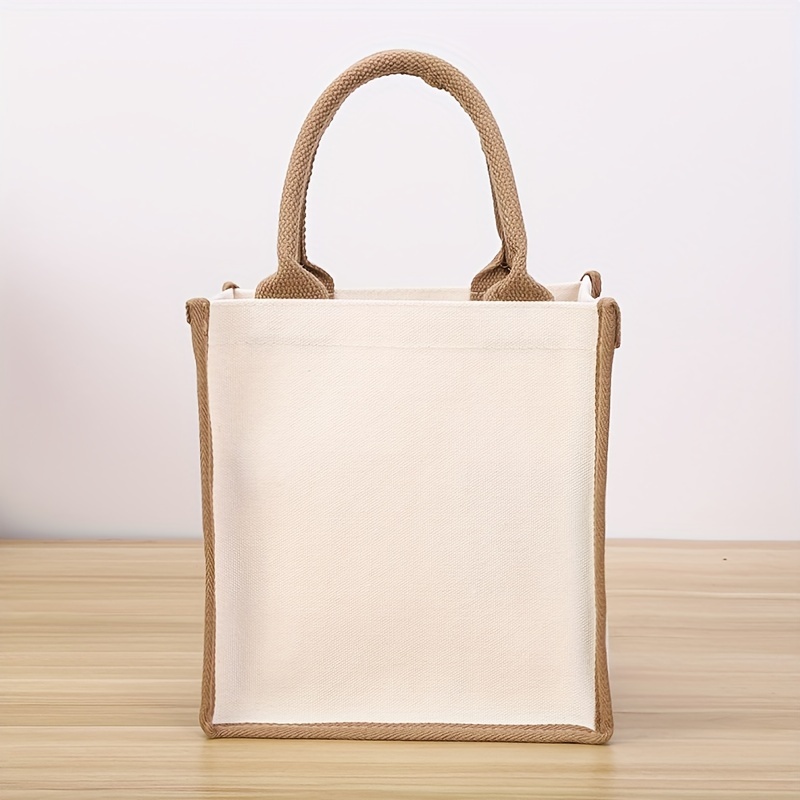 Fashion Letter Print Tote Bag Portable Small Canvas Bag - Temu