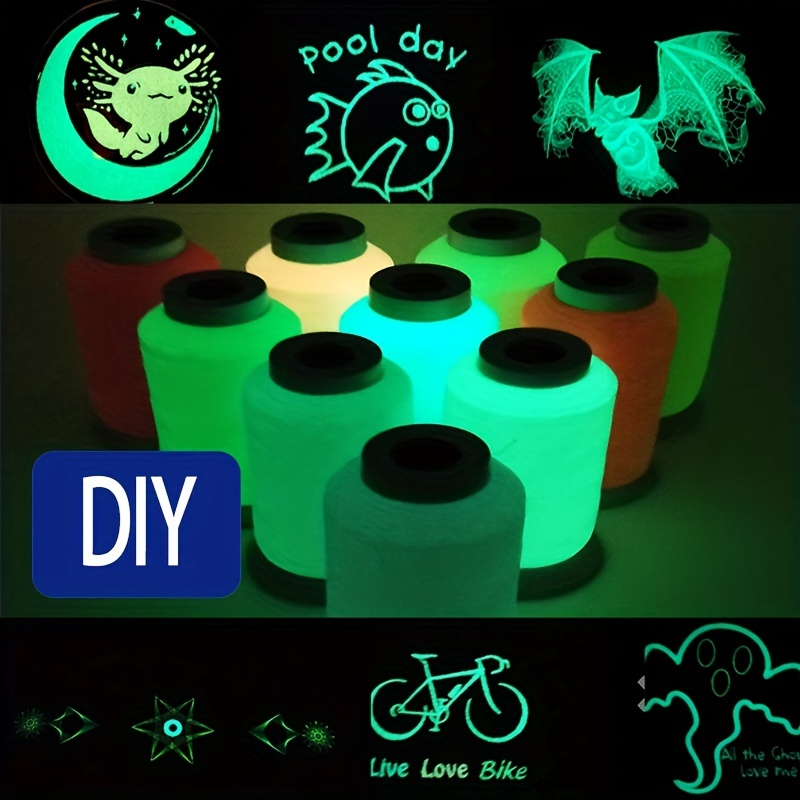 Glow In The Dark Machine Embroidery Thread - Natural —
