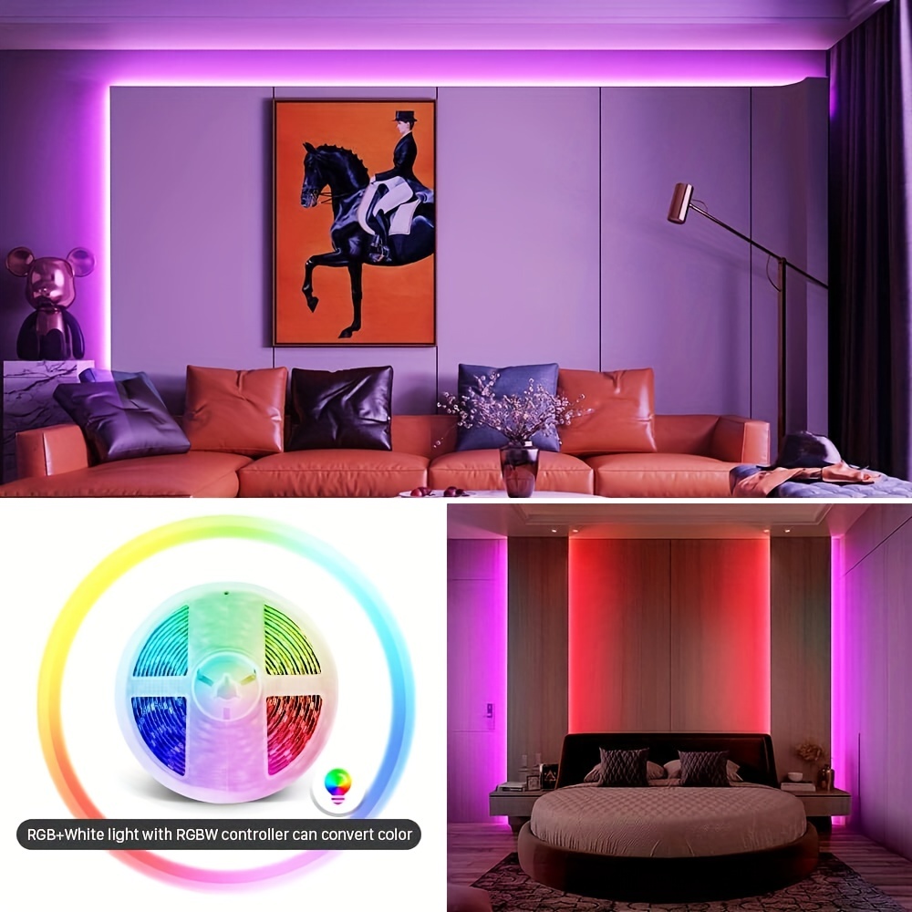 Led Strip Lights Bedroom Rgb Multicolor Strip Lights Dc12v - Temu