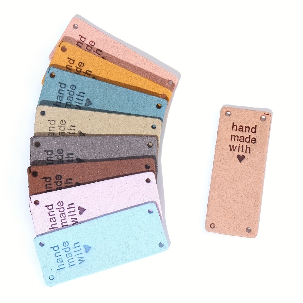  Hemobllo 400 Pcs Handmade Label Handmade with Love Tags Custom  Clothing Tags Quilting Tags DIY Jewelry Making Crafts Leather Tags Labels  for Clothing Handmade Crafts Labels Pu Wallet Hat : Electronics