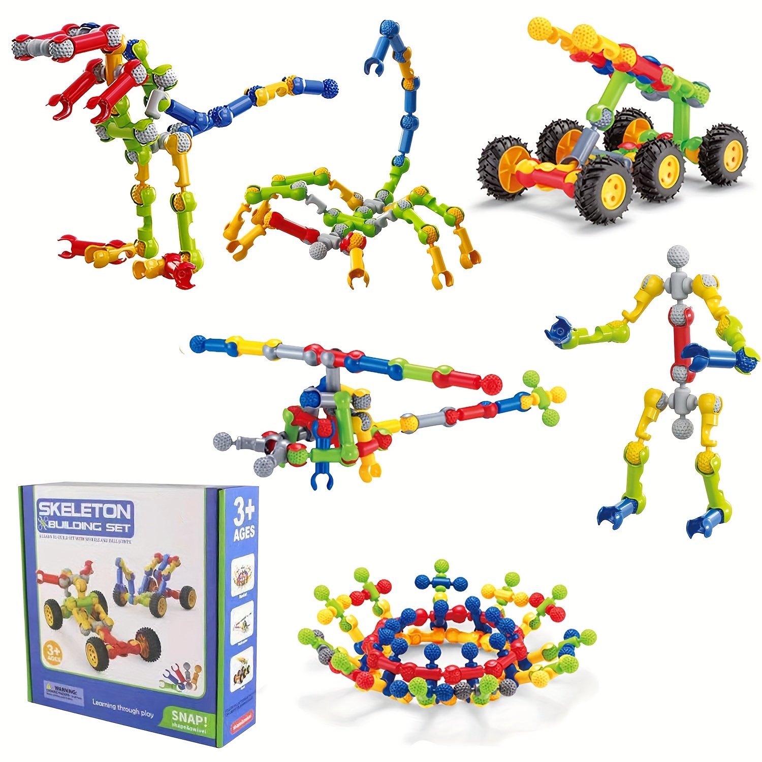 Kids Building Blocks STEM Toys for 4+ Boys Birthday Gifts