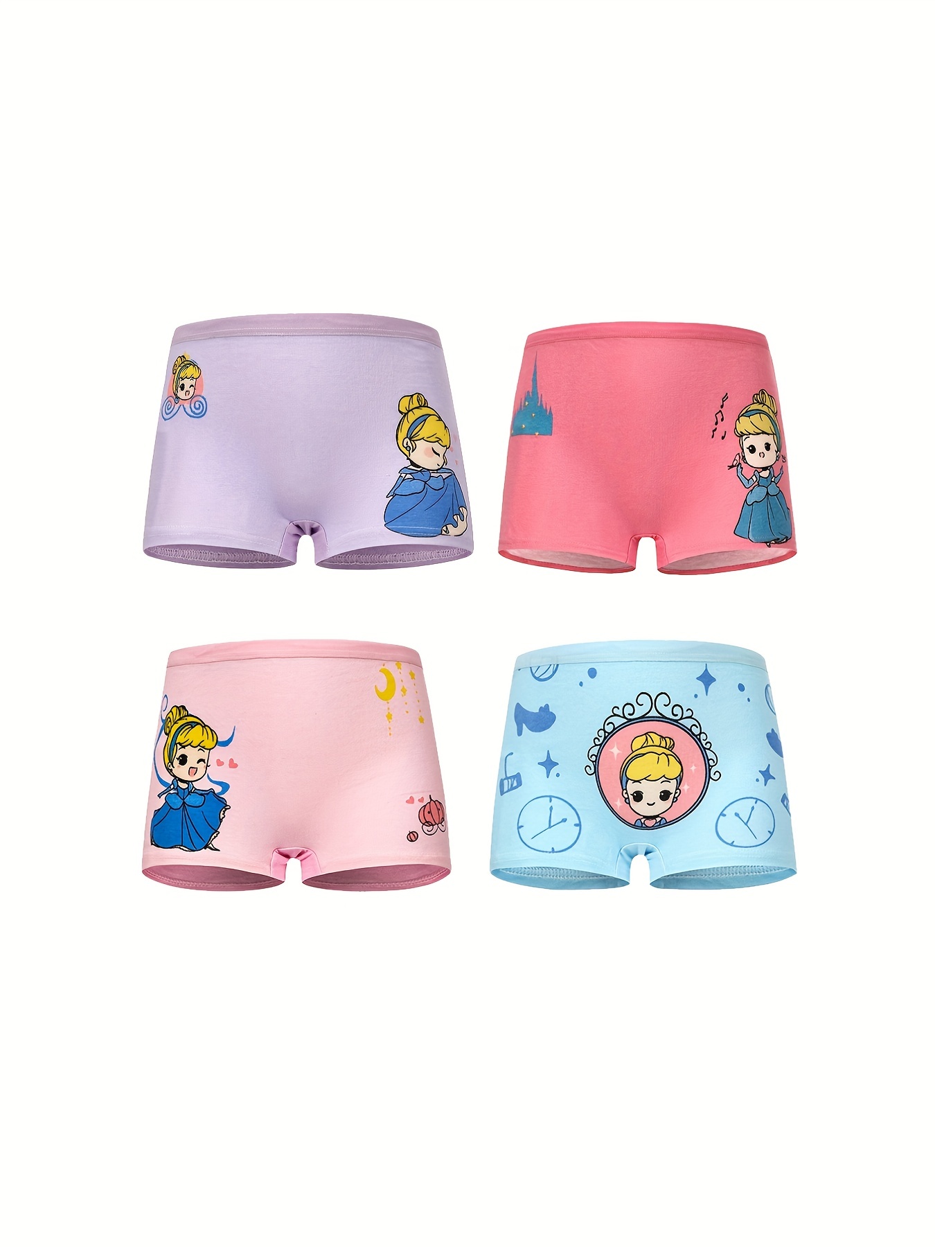 Princess Design Girl Brief Boxers Size 3T-10T Kids Underpant