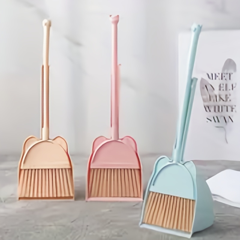 Upgrade Broom Dustpan With Teeth And Squeegee Set Ideal For - Temu