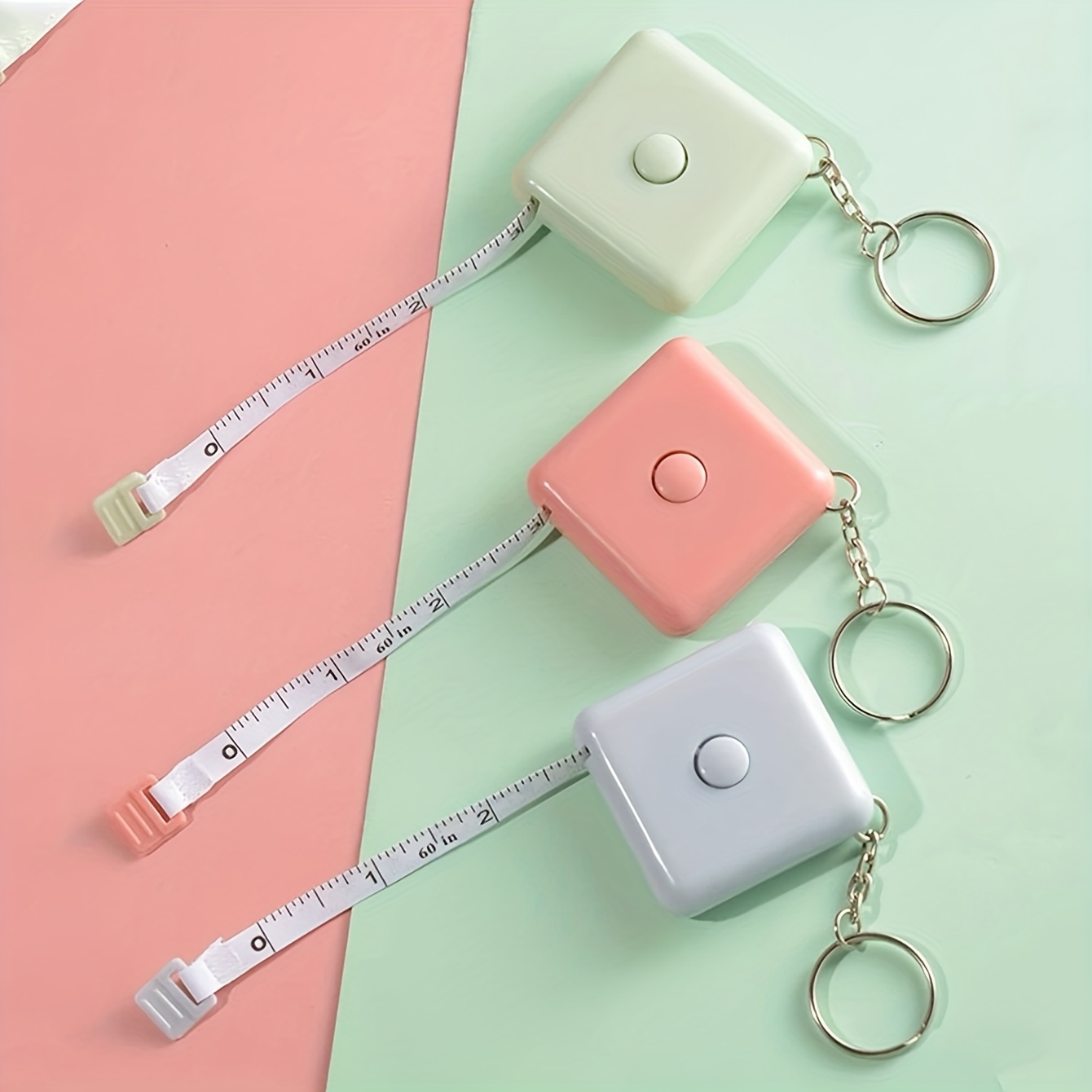 1pc Cute Mini Retractable Keychain Tape Measure, Portable Backpack Keychain Tape  Measure, Premium Tape Measure , Pull Ruler, 39.37inch Measuring Meter  Ruler, Stainless Steel Small Ruler With Keychain, Portable Ruler Gift