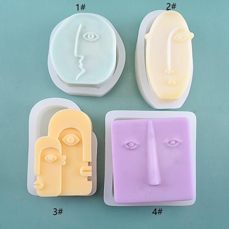 Silicone Molds For Making Candles Half face Candle Silicone - Temu