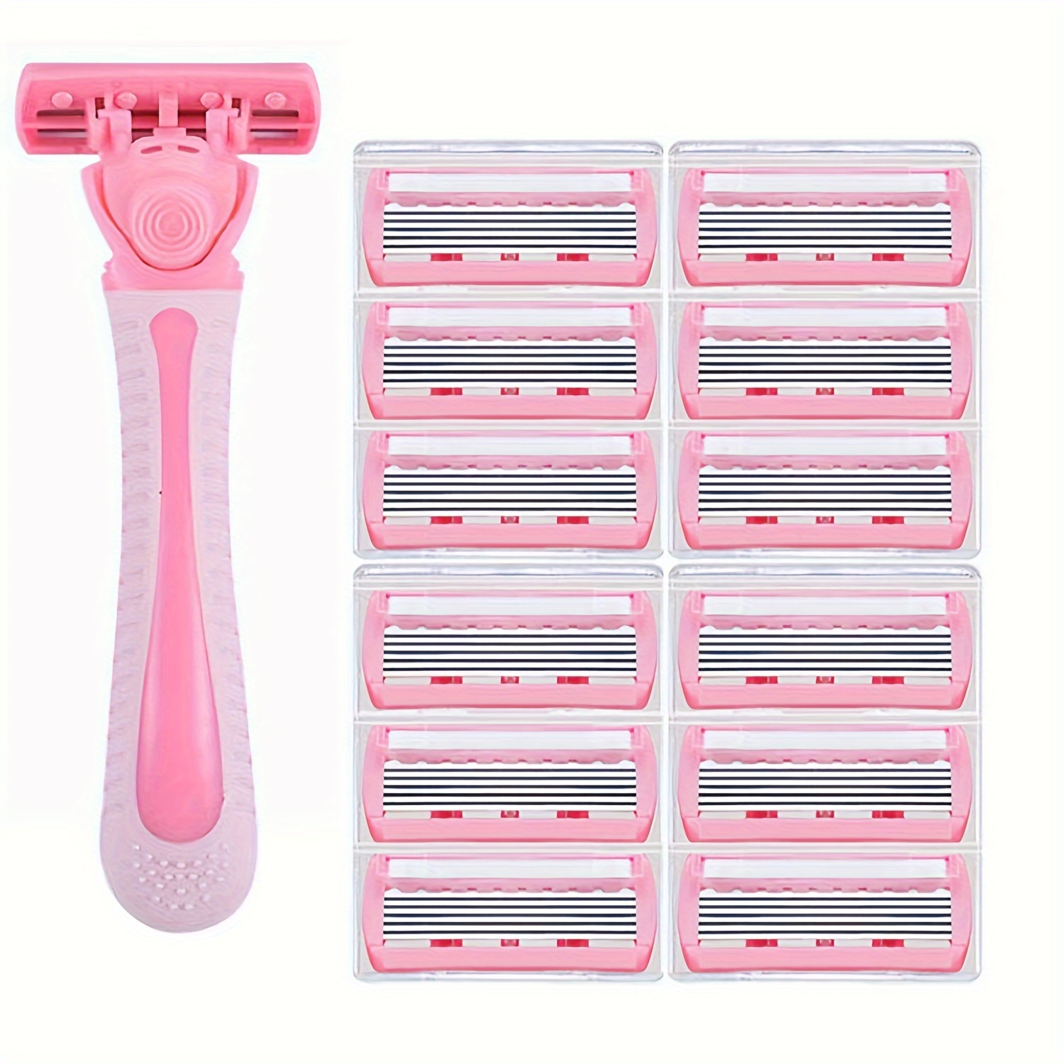 

Women's Safety Razor Shaver Bikini Trimmer Stainless Steel 6-layers Blades Razor With Lubricating Strip Replacement Blades Hair Remover Hair Trimmer Grooming Beauty Tool