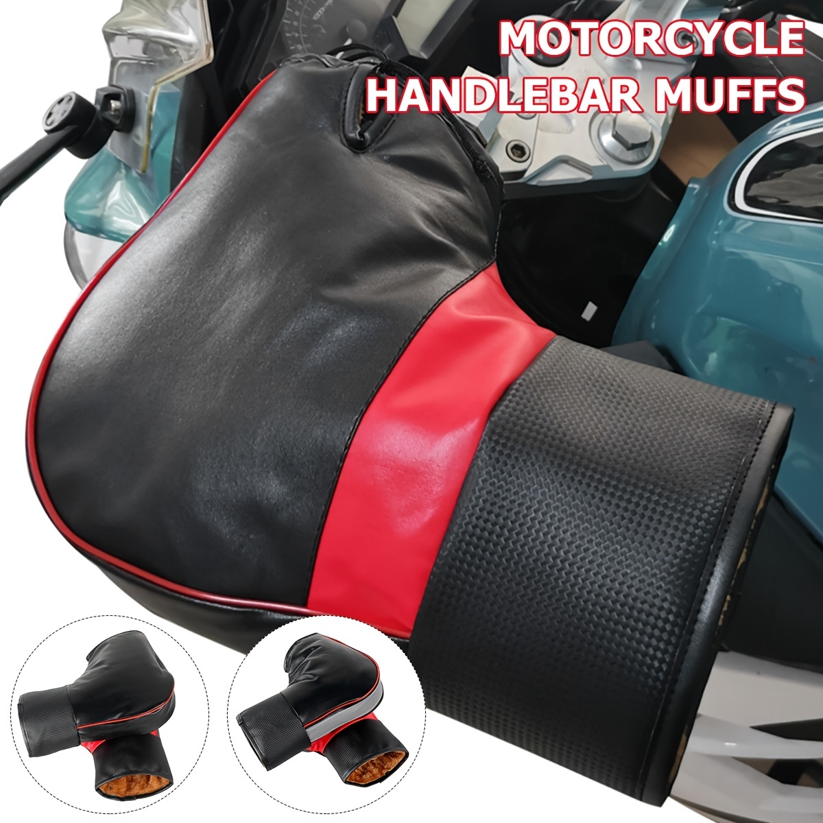 1 paire de manchons de guidon de moto, gants universels étanches pour  poignée de moto, chauffe-mains, gants de guidon de moto, couverture  thermique coupe-vent - Temu Belgium