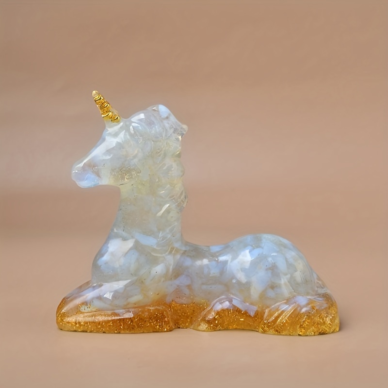 Licorne figurine cristalline lumineuse